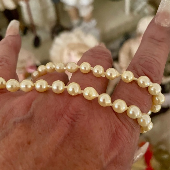 Akoya golden pearl necklace